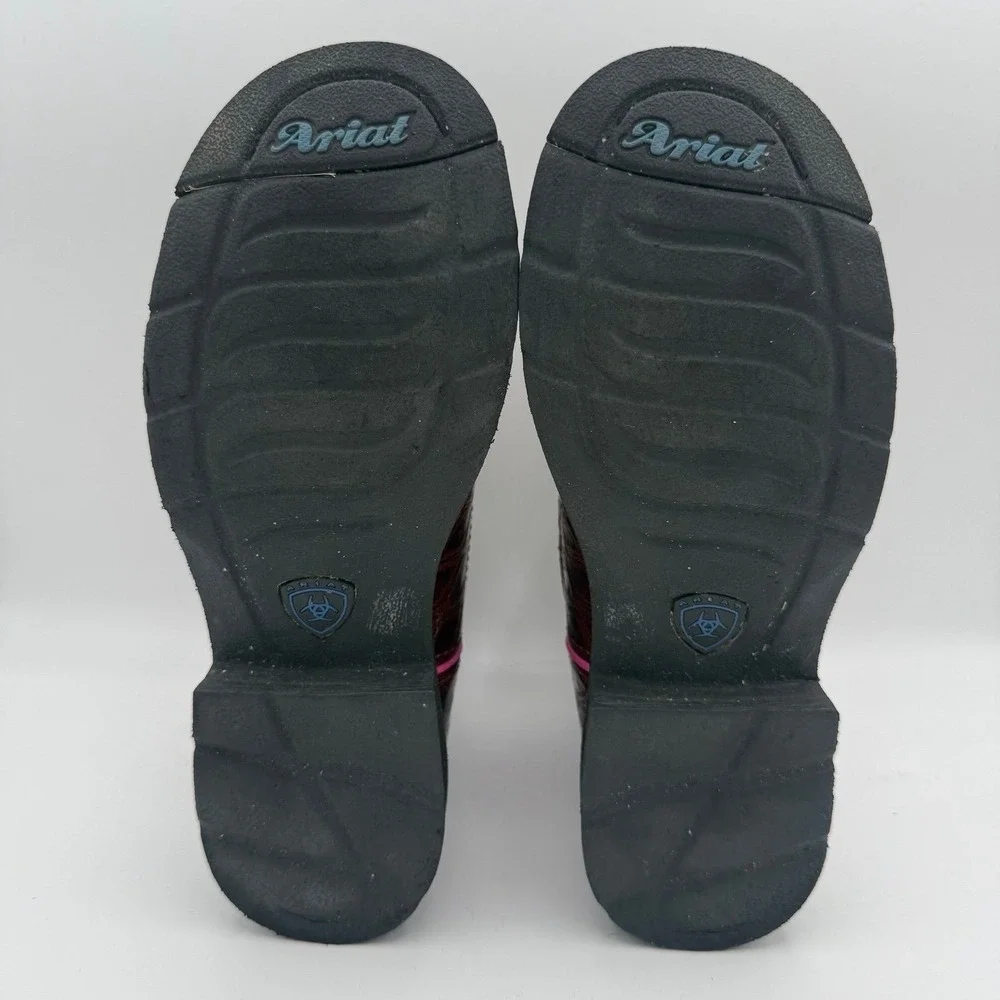 Kids‎ Ariat Showbaby Fiesta Sugar Skull Blue Western Cowboy Cowgirl Boot Size 4